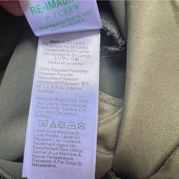 J Crew Jamie Pants Green Chino casual Tapered Leg Elastic waist Women's Size 14 - Picture 11 of 16